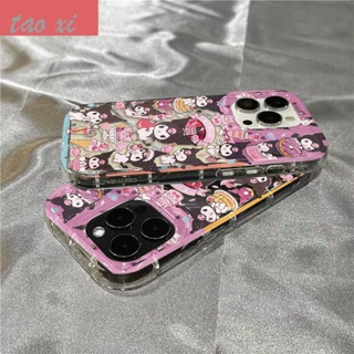 Kuromi เคสโทรศัพท์มือถือนิ่ม กันหล่น กันรอยนิ้วมือ เรียบง่าย สําหรับ Apple Iphone 14promax 13 12 11 7 8plus BRV8