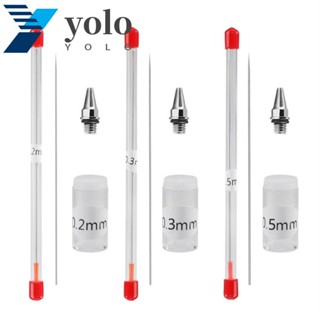 YOLO หัวฉีดสเปรย์ 0.2 มม. 0.3 มม. 0.5 มม. อุปกรณ์เสริม สําหรับ Airbrush