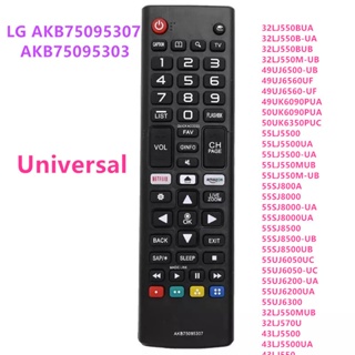 Lg AKB75095307 รีโมทคอนโทรลสมาร์ททีวี สําหรับ LG AKB75095303 รีโมตคอนโทรลทีวี 55LJ550M 32LJ550B 32LJ550M-UB 32LJ550BUA 32LJ550B-UA 32LJ550BUB 32LJ550M-UB 32LJ550MUB 32LJ570U 43LJ5500