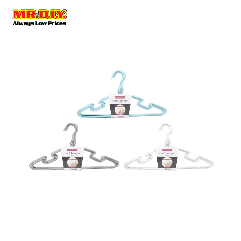 PINPIN Family ไม้แขวนเสื้อโลหะ รุ่น HP92-054 (8 ชิ้น/แพ็ค)