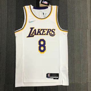 เสื้อกีฬาบาสเก็ตบอล ลายทีม NBA Los Angeles Lakers สําหรับผู้ชาย #8 Kobe Bryant ครบรอบ 75 ปี 34 ปี ประดับเพชร สีเงิน 295992