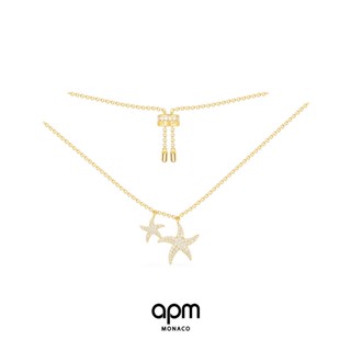 [พร้อมส่ง] Apm สร้อยคอโซ่เงิน จี้รูปปลาดาว โมนาโก หรูหรา เครื่องประดับ สําหรับผู้หญิง