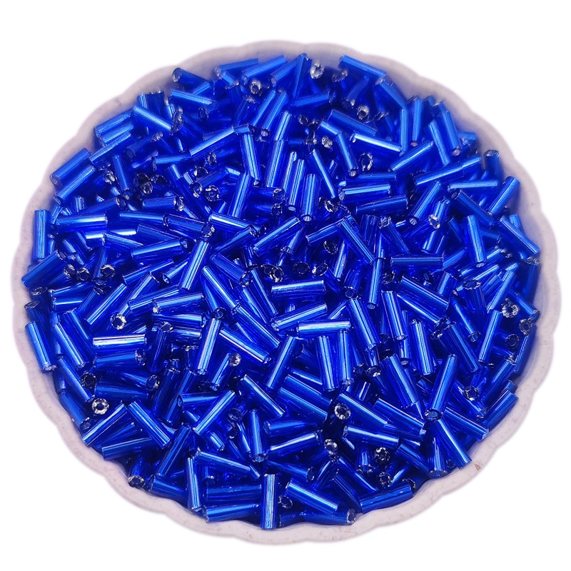 200ชิ้น2*7มิลลิเมตรหลอดแก้วเคลือบเงาหัตถกรรม ทําเอง เครื่องประดับอะคริลิทําลูกปัดหลวมสร้อยคอสร้อยข้อมือที่มีสีสัน - รูปที่ 3