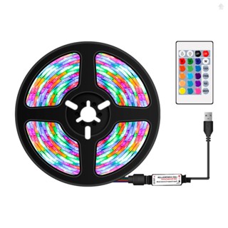 Zot สายไฟ RGB LED พร้อมรีโมต 24 คีย์ 16 สี กันน้ํา ชาร์จ USB สําหรับตกแต่งบ้าน