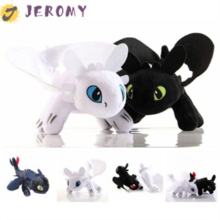 Jeromy ตุ๊กตาฟิกเกอร์อนิเมะ How To Train Your Dragon 3 How To Train Your Dragon 20 27 35 ซม. สีดํา สีขาว สําหรับเด็ก