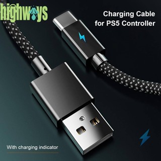 Aolion สายชาร์จคอนโทรลเลอร์ USB Type-C 60W ยาว 3 ม. พร้อมตัวบ่งชี้ สําหรับ PS5 [highways.th]