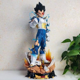 [Spot quick delivery] Seven Dragon Ball Super Saiyan 53CM bejita three-head carving bejita hand-made model decoration statue wholesale