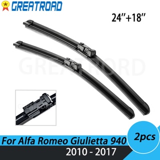 ใบปัดน้ําฝนกระจกหน้ารถยนต์ LHD สําหรับ Alfa Romeo Giulietta 940 2010-2017 24 นิ้ว และ 18 นิ้ว