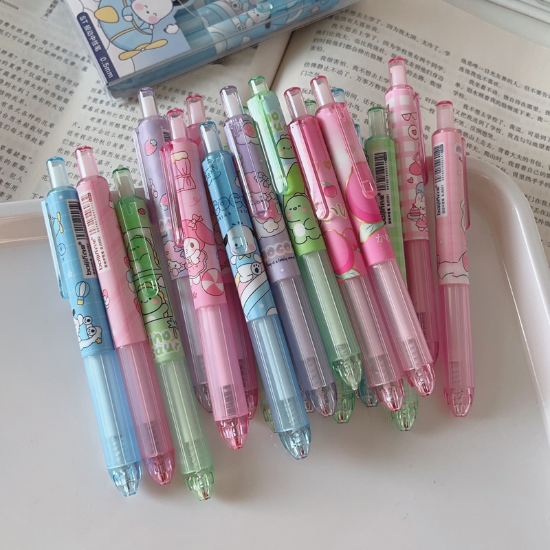 Little Fat Ding ปากกาเจล 0.5 ST แห้งเร็ว สีดํา สําหรับนักเรียน