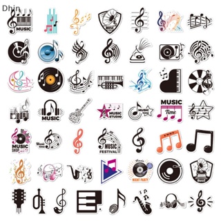 [Dhin] Cartoon Musical Note Stickers for Car Suitcase Skateboard Guitar Laptop Phone Notebook DIY Decor Waterproof Sticker Toys Gifts COD