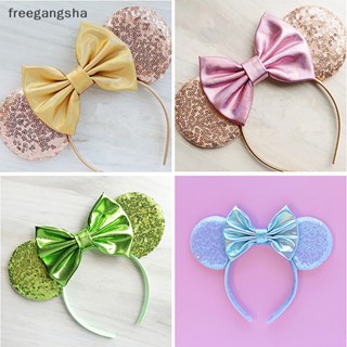 [FREG] Sequin Mouse Ears Headbands with Bow for Adults Women Accessories for Birthday Party Cosplay Costume FDH