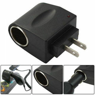 อะแดปเตอร์ซ็อกเก็ตที่จุดบุหรี่ 110V-240V AC Plug To 12V DC สําหรับรถยนต์ 1 ชิ้น ☆Yxcbest