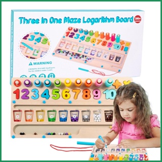 เด็กสีแม่เหล็กและตัวเลขเขาวงกต Logarithm Board Montessori การจับคู่สีการเรียนรู้การนับกระดานปริศนาเด็กความรู้ความเข้าใจเชิงตรรกะการฝึกอบรมของเล่นเพื่อการศึกษา