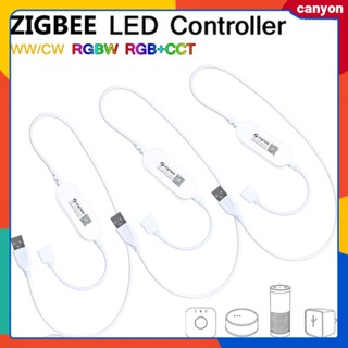 Tuya Zigbee Smart Mini Led Strip Controller Rgbw/rgbww/rgb+cct/rgb Dimmer Controller Smart App Remote Control รองรับ Voice Control canyon