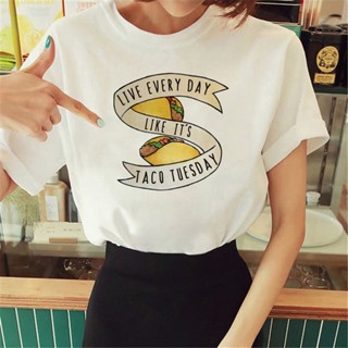 Taco เสื้อยืด พิมพ์ลายกราฟฟิคอนิเมะ แฟชั่นฤดูร้อน สําหรับผู้หญิง