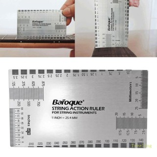 Treeling ไม้บรรทัดวัดความสูงสายกีตาร์ สเตนเลส สําหรับซ่อมแซมกีตาร์