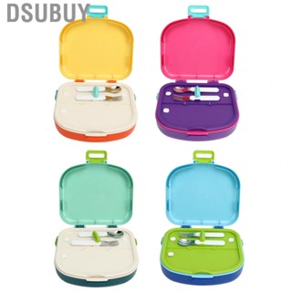 Dsubuy Bento Lunch Box  Portable Buckle Lock Snack Air Hole for Camping