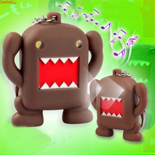 Darnell พวงกุญแจฟิกเกอร์ LED รูป Domo Kun น่ารัก ขนาดเล็ก สว่างพิเศษ พร้อมเสียง