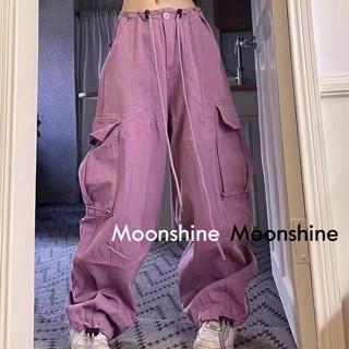 Moon  กางเกงขายาว คาร์โก้ กางเกง เชือกอเมริกันคลาสิค Cargo pants 2023 NEW Jl1513 High quality พิเศษ Beautiful ทันสมัย A20M07X 36Z230909