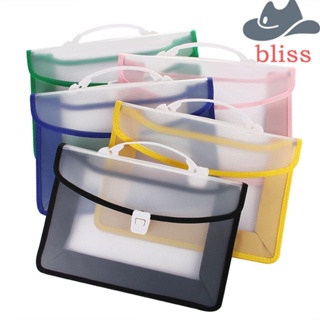 Bliss แฟ้มโฟลเดอร์ ขนาด A4 สีโปร่งใส แบบพกพา สําหรับสํานักงาน