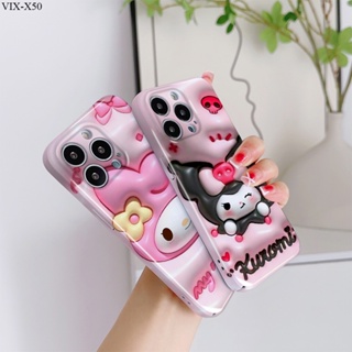 VIVO X90 X80 X70 X60 X50 Pro 5G เคสวีโว่ สำหรับ Case Melody Kuromi Cat เคส เคสโทรศัพท์ เคสมือถือ Shockproof Cases