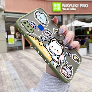 เคสโทรศัพท์มือถือแบบแข็ง ใส กันกระแทก ลายการ์ตูนอวกาศ มีลายด้านข้าง สําหรับ VIVO Y91 Y91i Y95