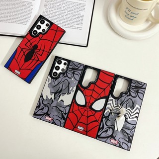Casetify เคสโทรศัพท์มือถือ PC แข็งพิเศษ ลาย Spider Man Venom พร้อมกระจก สําหรับ Samsung Galaxy S23 S22 Plus Ultra