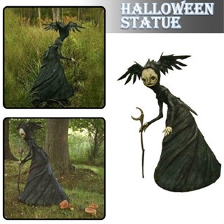 Halloween Resin Witch Statue Scary Nightmare Witch Sculpture Resin Garden Decor