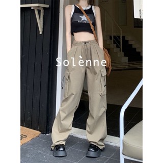 Solenne  กางเกงขายาว กางเกงคาร์โก้ Vintage Cargo pants 2023 NEW Style 071801