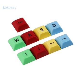 Kok ชุดปุ่มกดคีย์บอร์ด PBT DIY สําหรับเล่นเกม