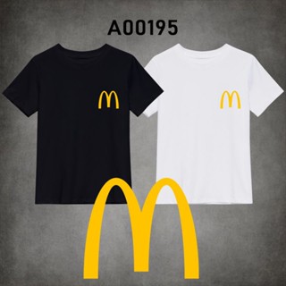 ดูดีนี่ เสื้อยืดผ้าฝ้าย แขนสั้น พิมพ์ลายโลโก้ STOK SEDIA A00195 Mcdonald ทรงหลวม สําหรับผู้ชาย