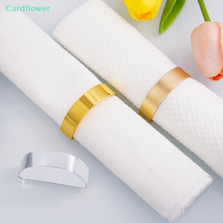 &lt;Cardflower&gt; แหวนโลหะ สีทอง สําหรับตกแต่งผ้าเช็ดปาก วันแม่ วันขอบคุณพระเจ้า วันอีสเตอร์ 6 ชิ้น