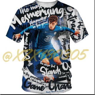 (ทั้งหมดในสต็อก Xzx180305) ใหม่ เสื้อยืด ลายฟุตบอล chelse FC 3D 23