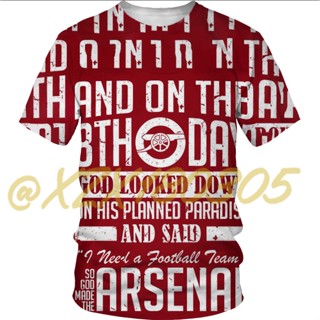 (ทั้งหมดในสต็อก Xzx180305) เสื้อแขนสั้น พิมพ์ลาย Arsenal Premier League 3D แห้งเร็ว คุณภาพสูง 12