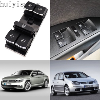 Hys 5ND959857 ปุ่มสวิตช์ควบคุมหน้าต่างรถยนต์ สําหรับ VW Jetta Tiguan Golf GTI MK5 MK6 Passat B6 CC Seat Leon MK2 5ND 959 857