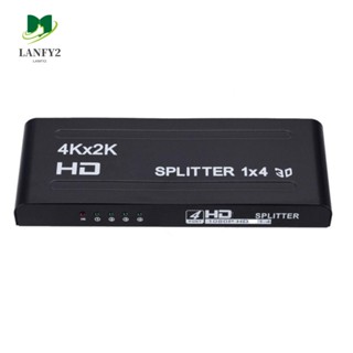 Alanfy เครื่องขยายเสียงวิดีโอ HDMI 1x4 ขนาดเล็ก 30Hz เข้า 1 ออก 4 1080P สําหรับเครื่องเล่น DVD กล้องดิจิทัล พลาสม่า DLP Xbox