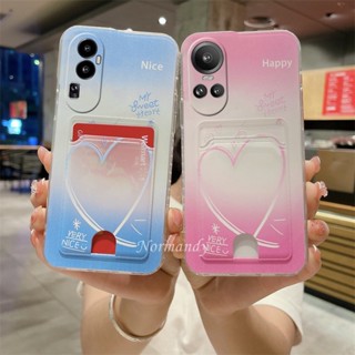 เคสโทรศัพท์มือถือ แบบนิ่ม ลายหัวใจ ป้องกันเลนส์กล้อง สําหรับ OPPO Reno10 Pro+ Plus Reno8 T 8Z 8 Pro OPPO A78 A98 4G 5G