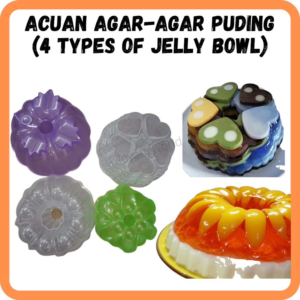 Acuan Agar-Agar เจลลี่พลาสติก Mould / สีขนมหวาน Clear Love Shapes ใบไม้รูปร่าง Star Shapes Puding Jeli