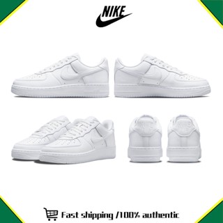 NIKE Air Force 1 Low 07 รองเท้า 💯 รองเท้าผ้าใบ CW2288-111 Triple white