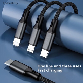 [TheVatifly] 3 in 1 สายชาร์จ USB Type C เป็น Type C Pd USB C ชาร์จเร็ว สําหรับโทรศัพท์ แท็บเล็ต 3 in 1 Micro USB C [Preferred]
