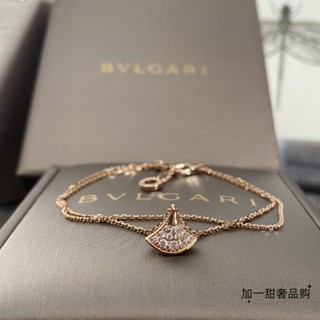 [พร้อมส่ง] Bvlgari/divass Dream Series สร้อยข้อมือพัดลม ประดับเพชร สีโรสโกลด์