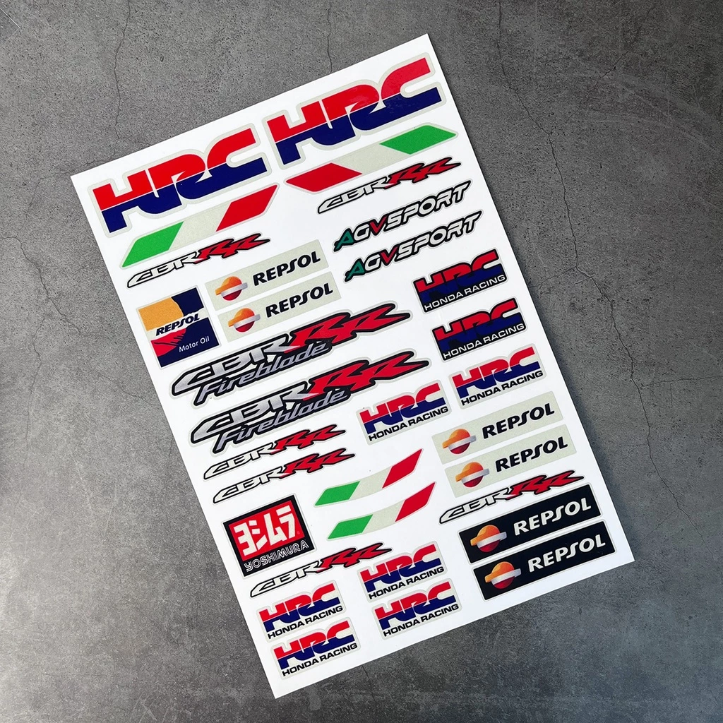 สติกเกอร์สะท้อนแสง Honda HRC สำหรับหมวกกันน็อคและมอเตอร์ไซค์ PCX Wave Click ADV Forza Super Cub ZoomerX thumbnail 10