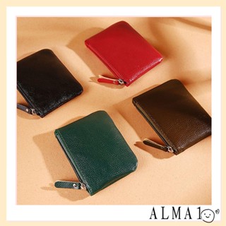 Alma กระเป๋าสตางค์ หนัง PU เนื้อแมตต์ มินิมอล ใส่บัตร เงินสด เหรียญได้