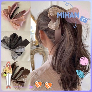 Mh โบว์ กรงเล็บผม ผู้หญิง อุปกรณ์ผม ผ้าโพกศีรษะ ที่หนีบฉลาม