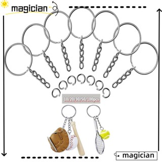 Mag 10/20/30/50/100 ชิ้น พวงกุญแจ สีเงิน DIY เส้นผ่านศูนย์กลาง 25 มม. แยก แหวน