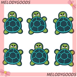 MELODG 10 ชิ้น ซิลิโคน หลวม ลูกปัด สัตว์ สร้อยข้อมือ พวงกุญแจ เต่า สีเขียว ลูกปัด