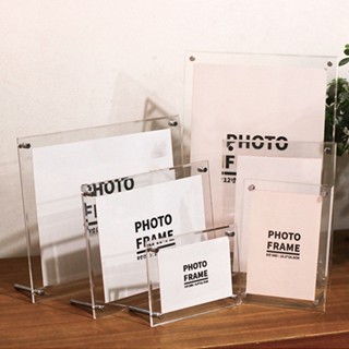 1Buycart Transparent Photo Frame Acrylic Picture to Display Certificates and Photos with Metal Rack