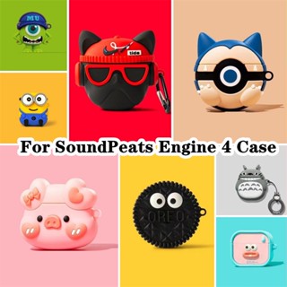 【ของแท้】เคสหูฟัง แบบนิ่ม ลายการ์ตูน สําหรับ SoundPeats Engine 4 4