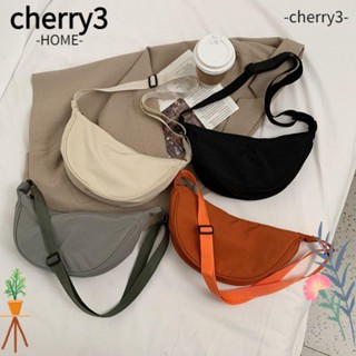 Cherry3 กระเป๋าสะพายไหล่ ผ้าไนล่อน สีส้ม แบบลําลอง