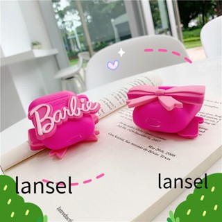 Lansel เคสหูฟังบลูทูธ ซิลิโคน จี้ตุ๊กตาการ์ตูนบาร์บี้ แฟชั่น สําหรับผู้หญิง